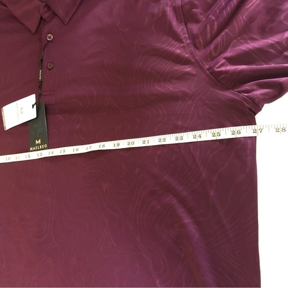 Maelreg Golf Performance Dry Fit Embossed Purple Long Sleeve Shirt Polo Size 3XL - Picture 12 of 16